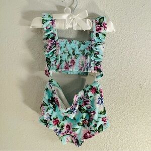 Janie & Jack Shimmer Ruffle 2 Piece Swimsuit Set 18-24 Months Brand New No Tags